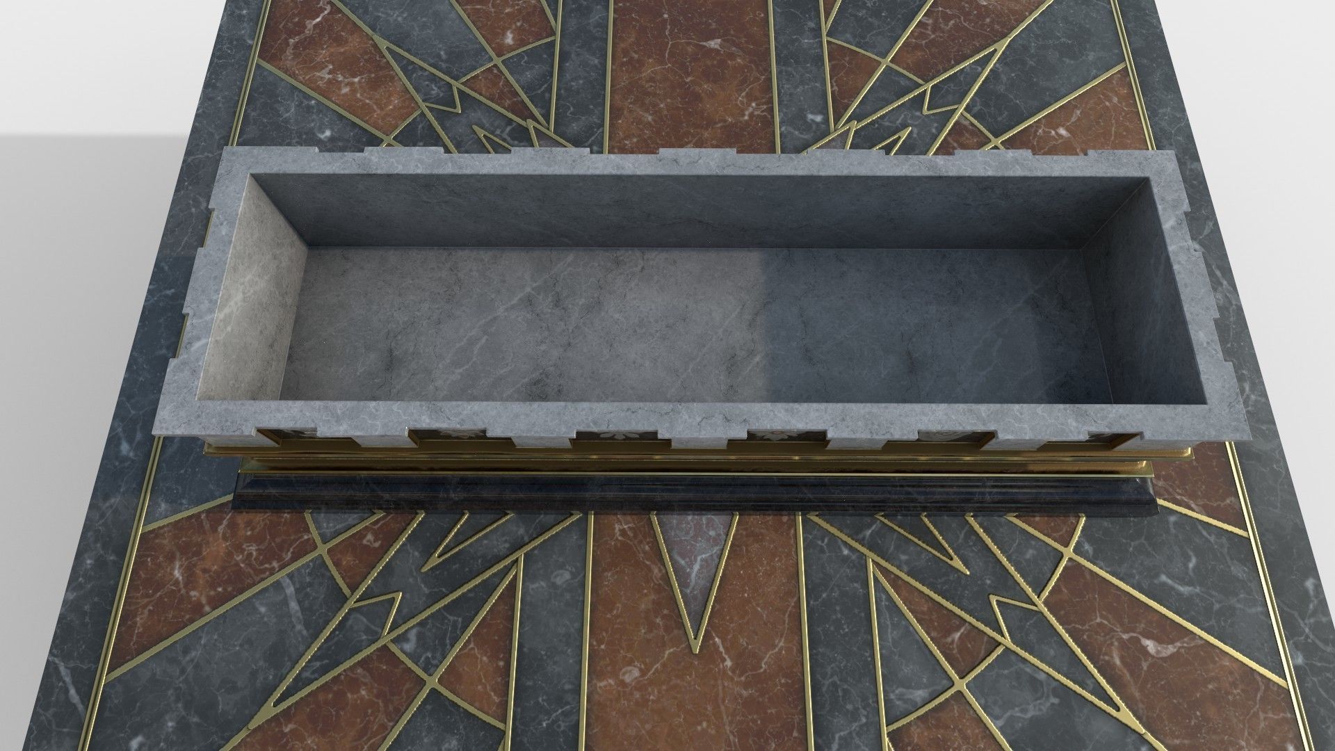 Queen Tomb with silver statue Low-poly 3D model_8