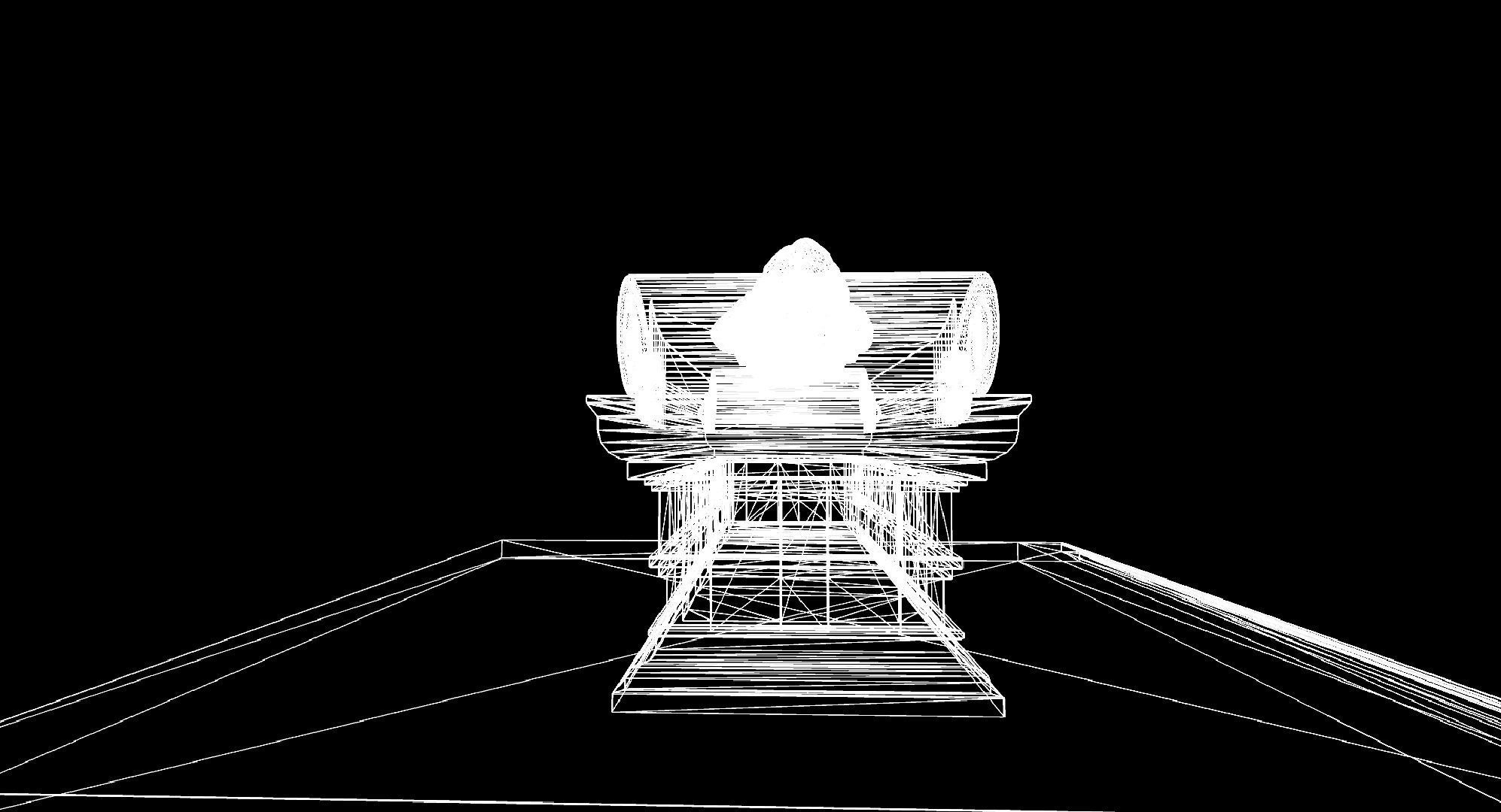 Queen Tomb with silver statue Low-poly 3D model_15