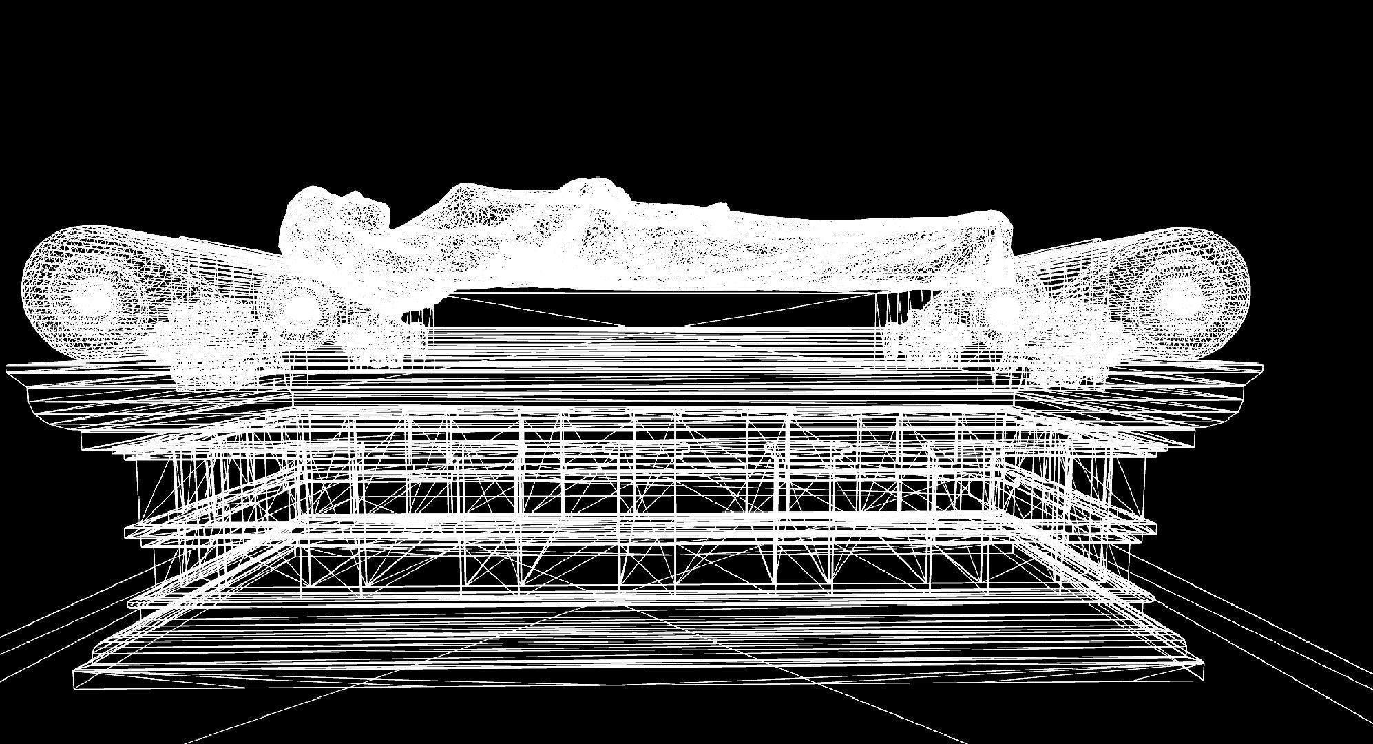 Queen Tomb with silver statue Low-poly 3D model_16