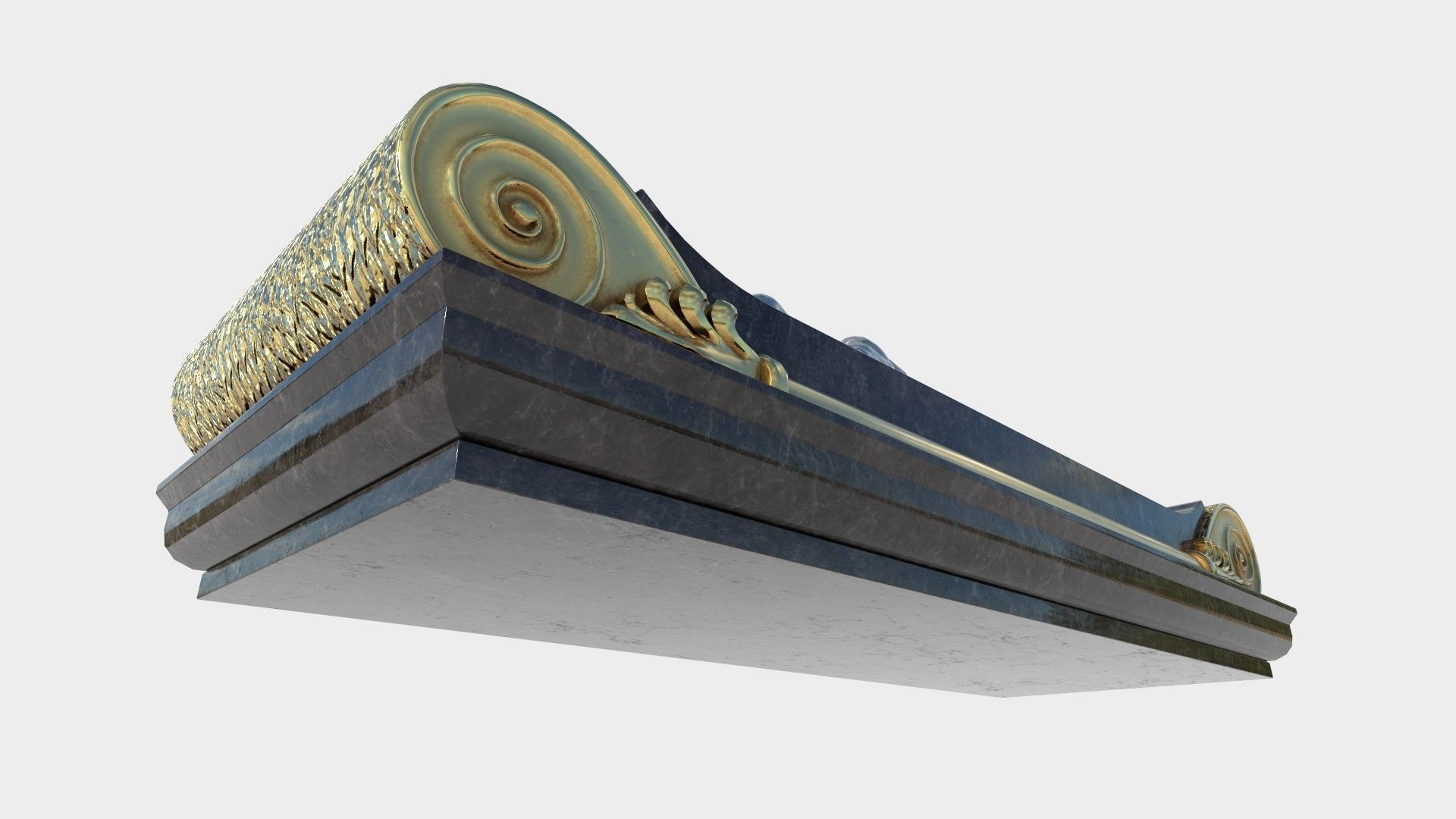 Queen Tomb with silver statue Low-poly 3D model_10