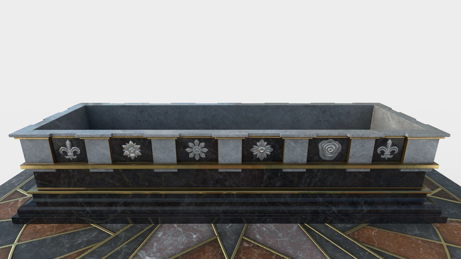 Queen Tomb with silver statue Low-poly 3D model_9