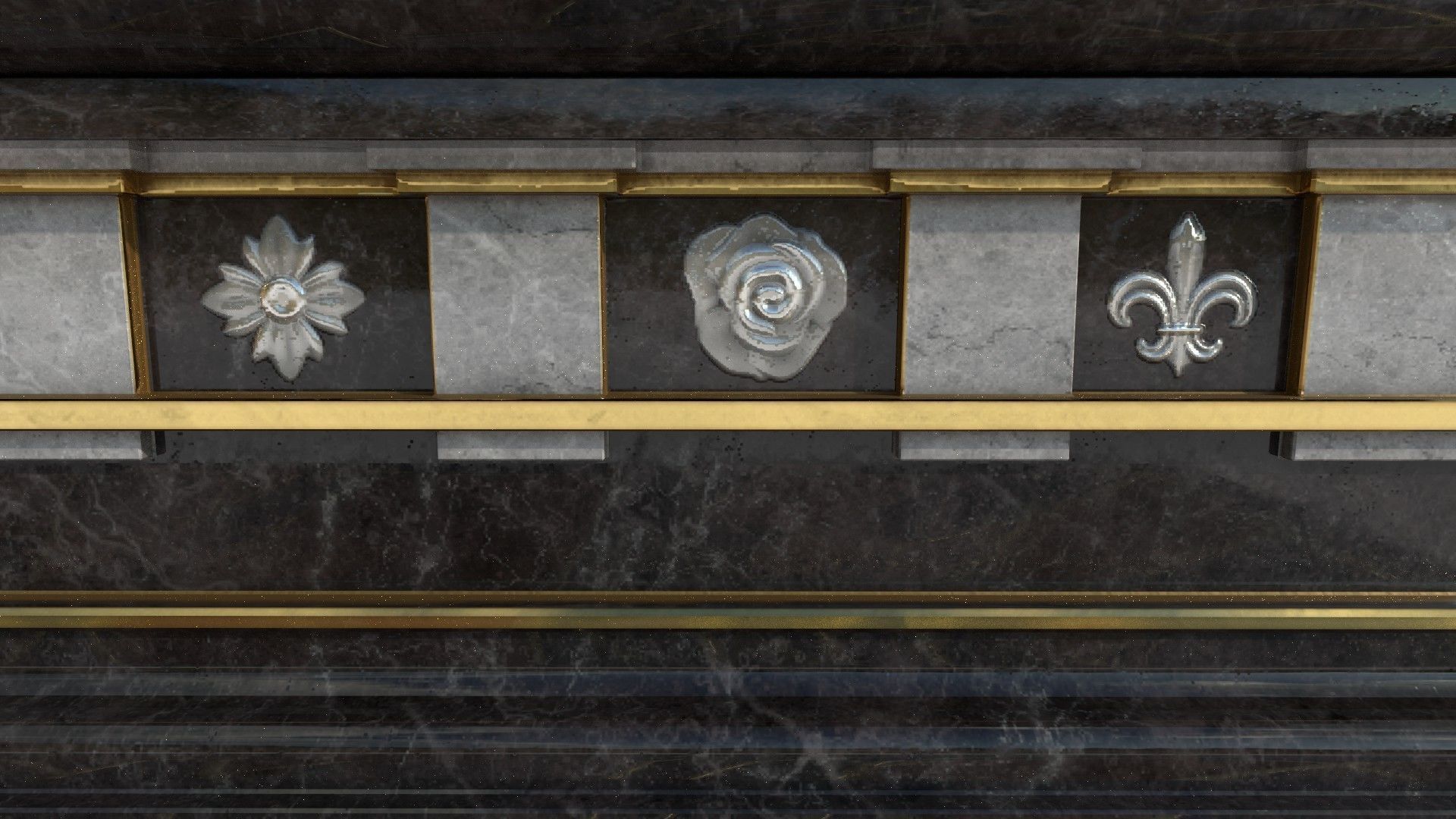 Queen Tomb with silver statue Low-poly 3D model_12