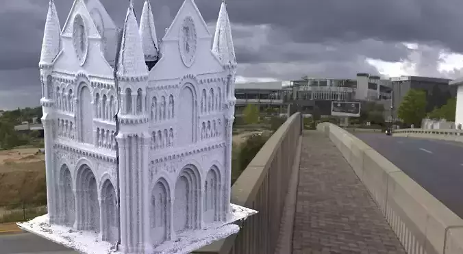 Paris Cathedral tower base