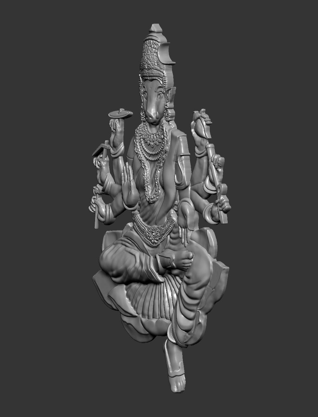Goddess Varahi 3D print model_6