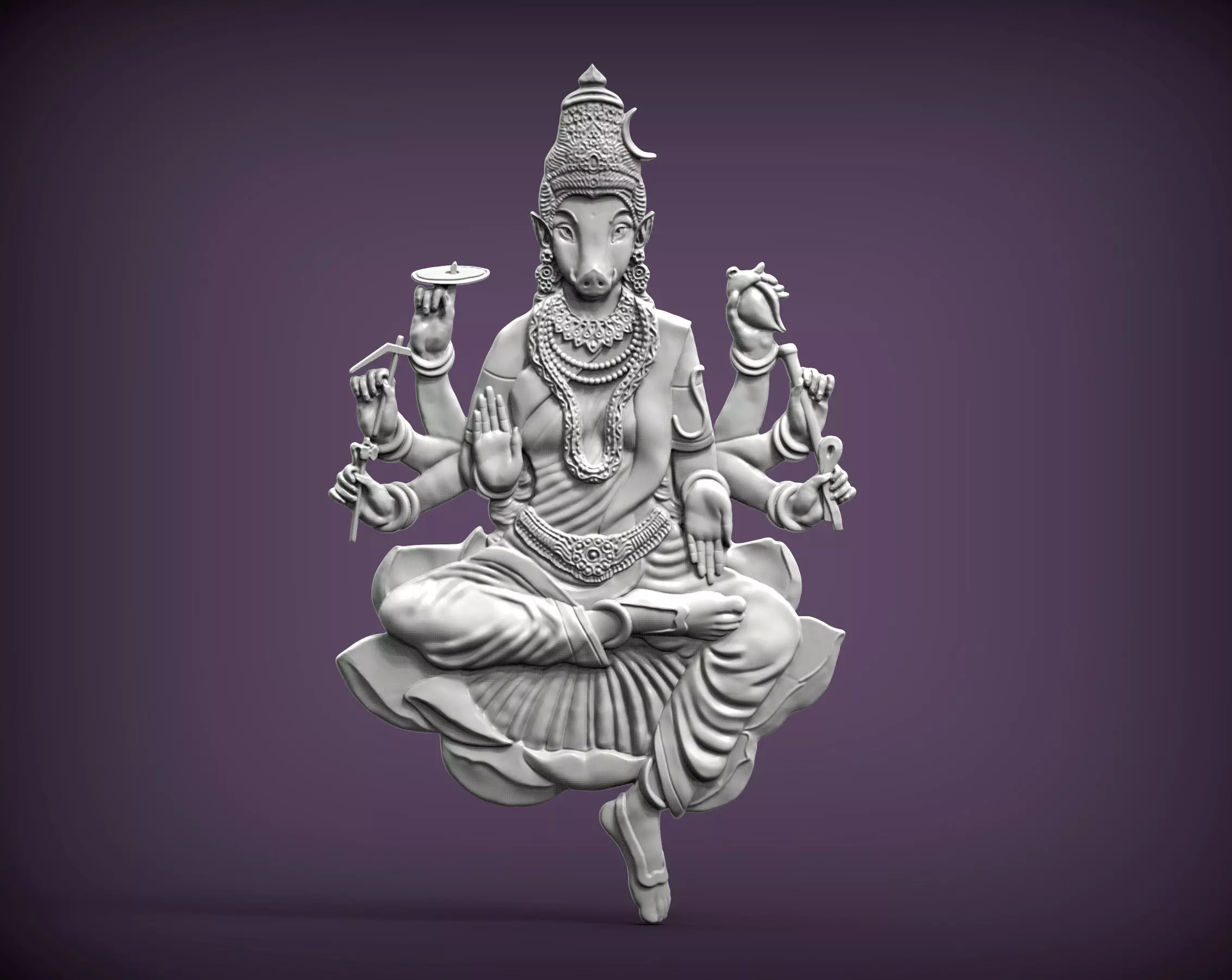 Goddess Varahi 3D print model_0