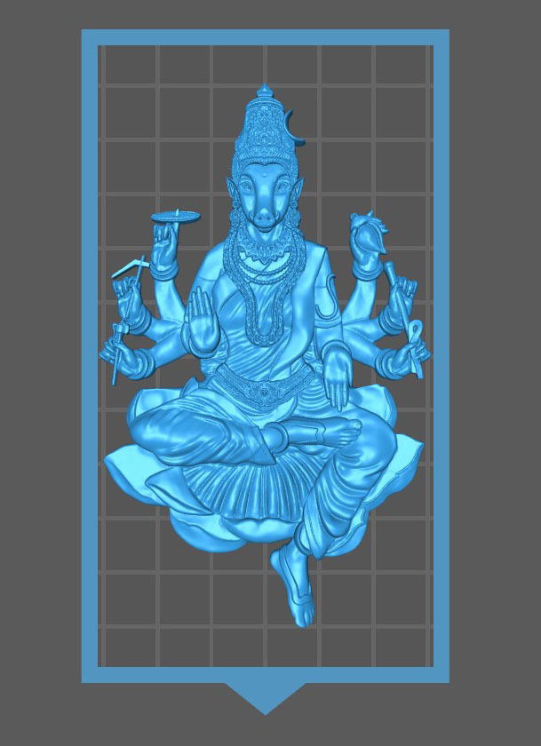 Goddess Varahi 3D print model_9