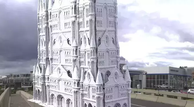 Paris Cathedral epic fantasy version 2