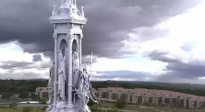 Baroque fountain angel statue 2