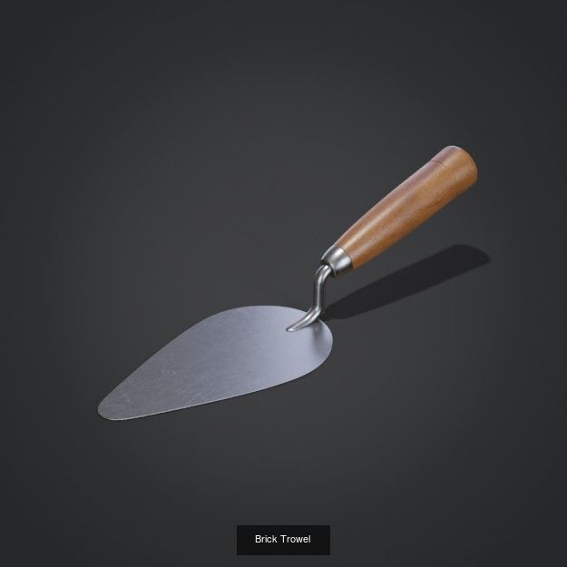 Masonry Trowel set 3D Model Collection_3