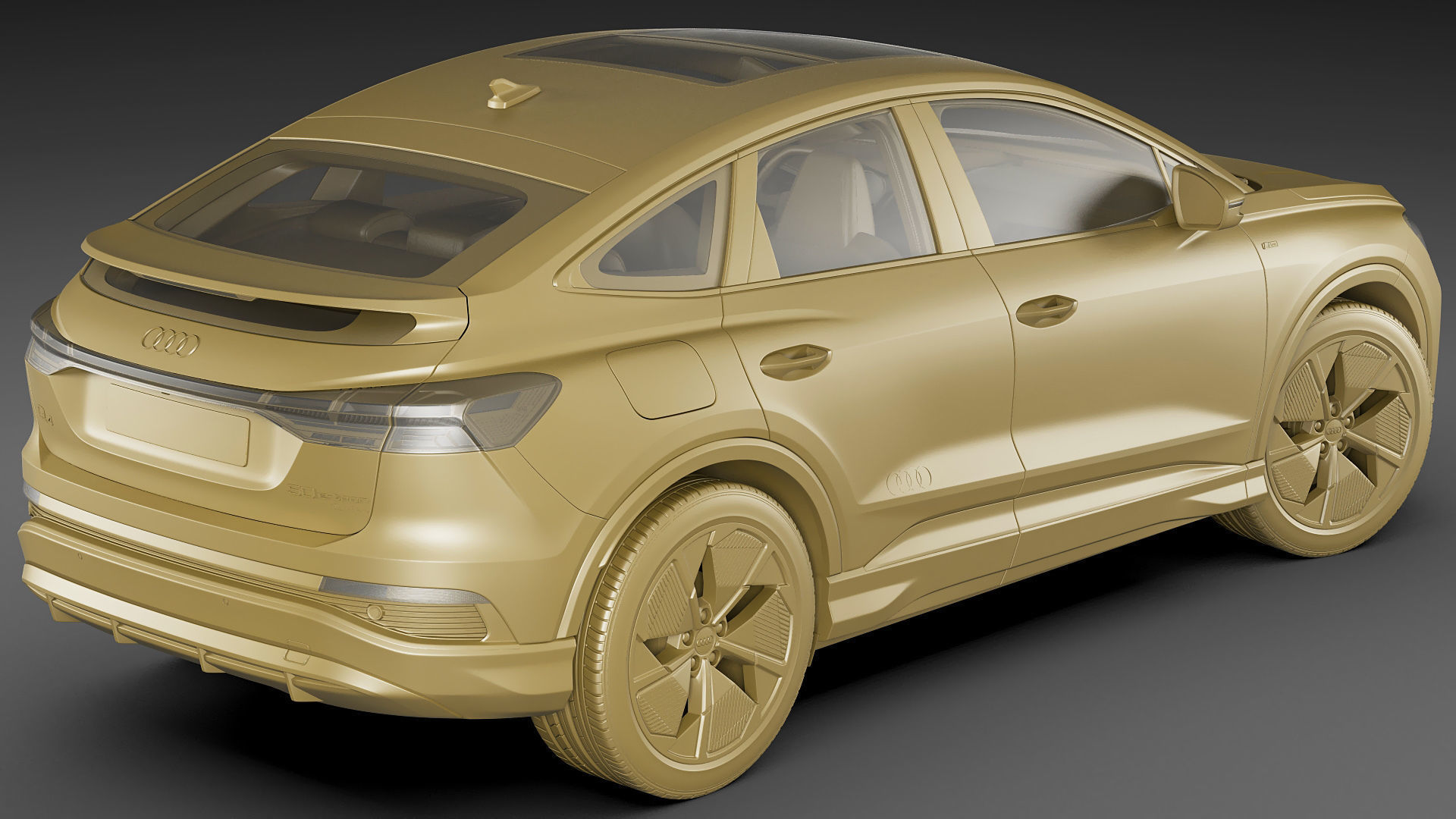 Audi Q4 e-tron  Sportback 2022 standard and s-line 3D model_34