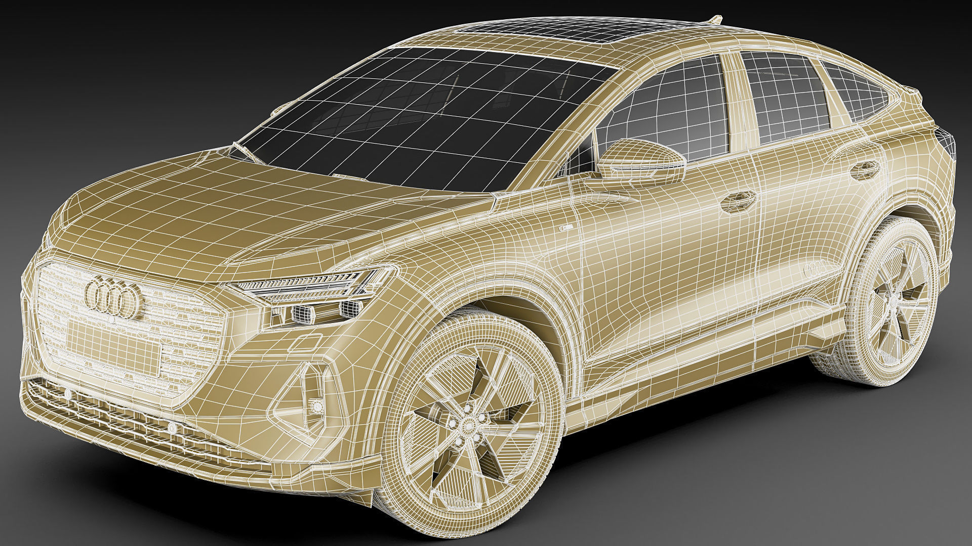 Audi Q4 e-tron  Sportback 2022 standard and s-line 3D model_38