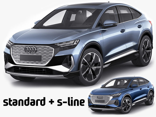 Audi Q4 e-tron  Sportback 2022 standard and s-line 3D model