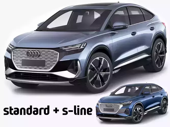 Audi Q4 e-tron  Sportback 2022 standard and s-line 3D model