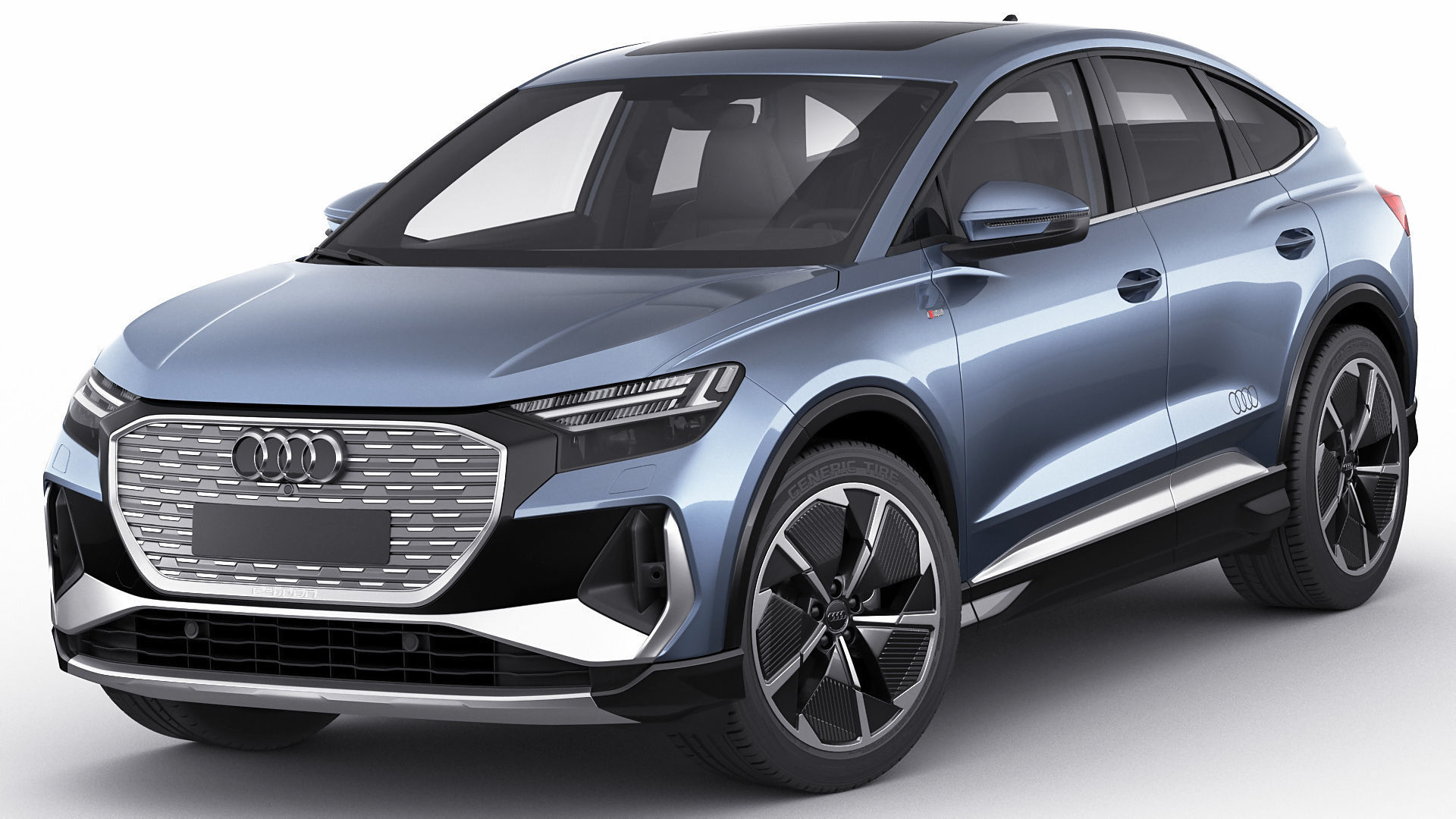 Audi Q4 e-tron  Sportback 2022 standard and s-line 3D model_1