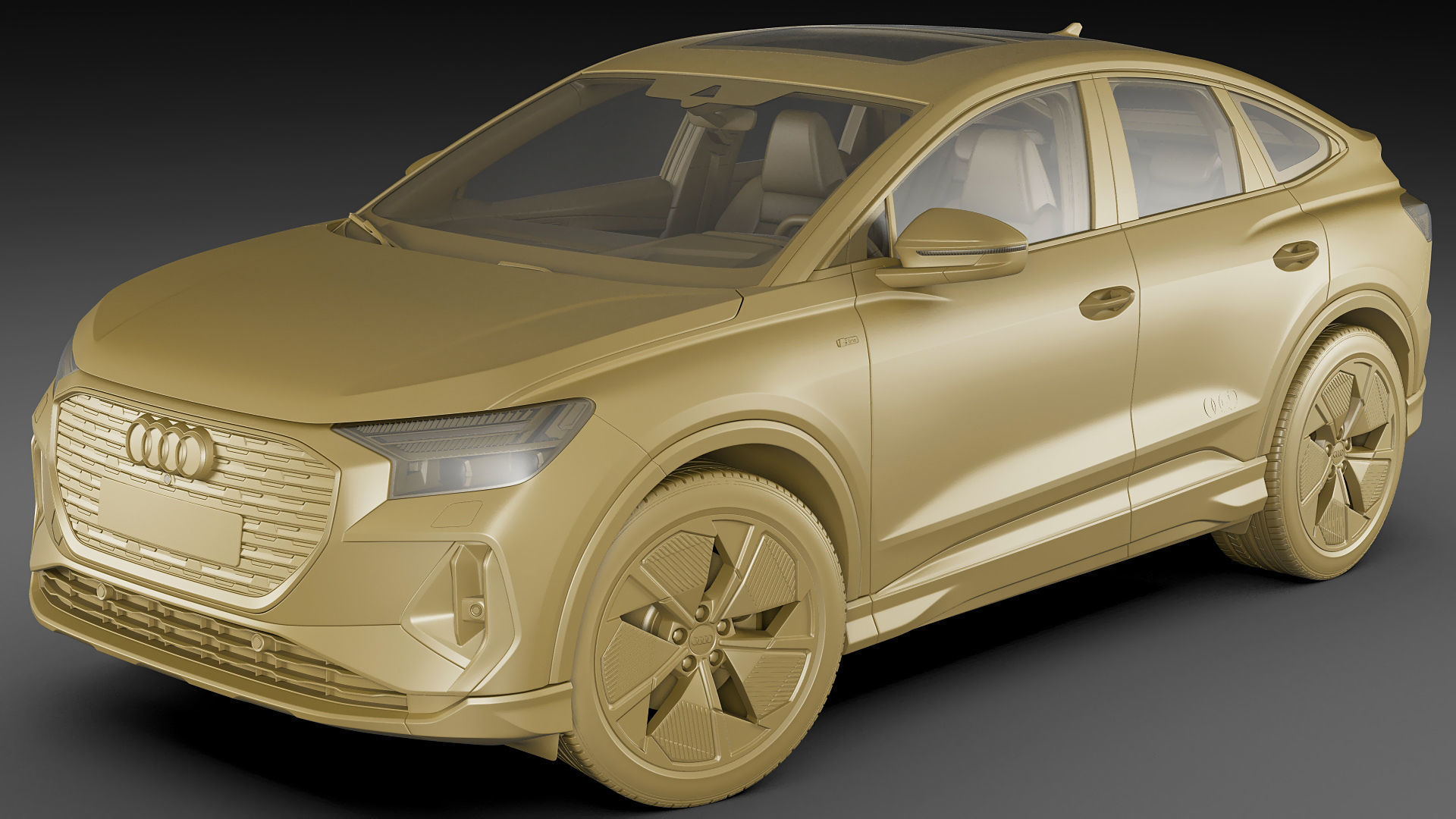 Audi Q4 e-tron  Sportback 2022 standard and s-line 3D model_33