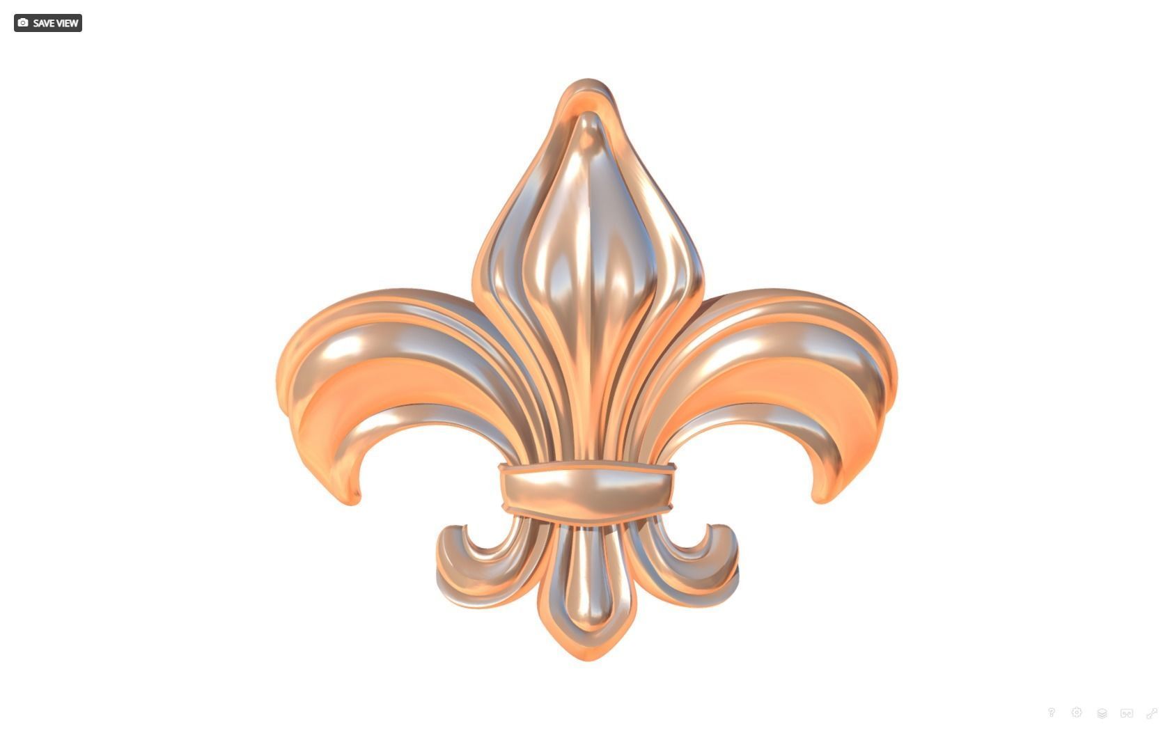 Flower Lily Fleur de lis 3D print model_0
