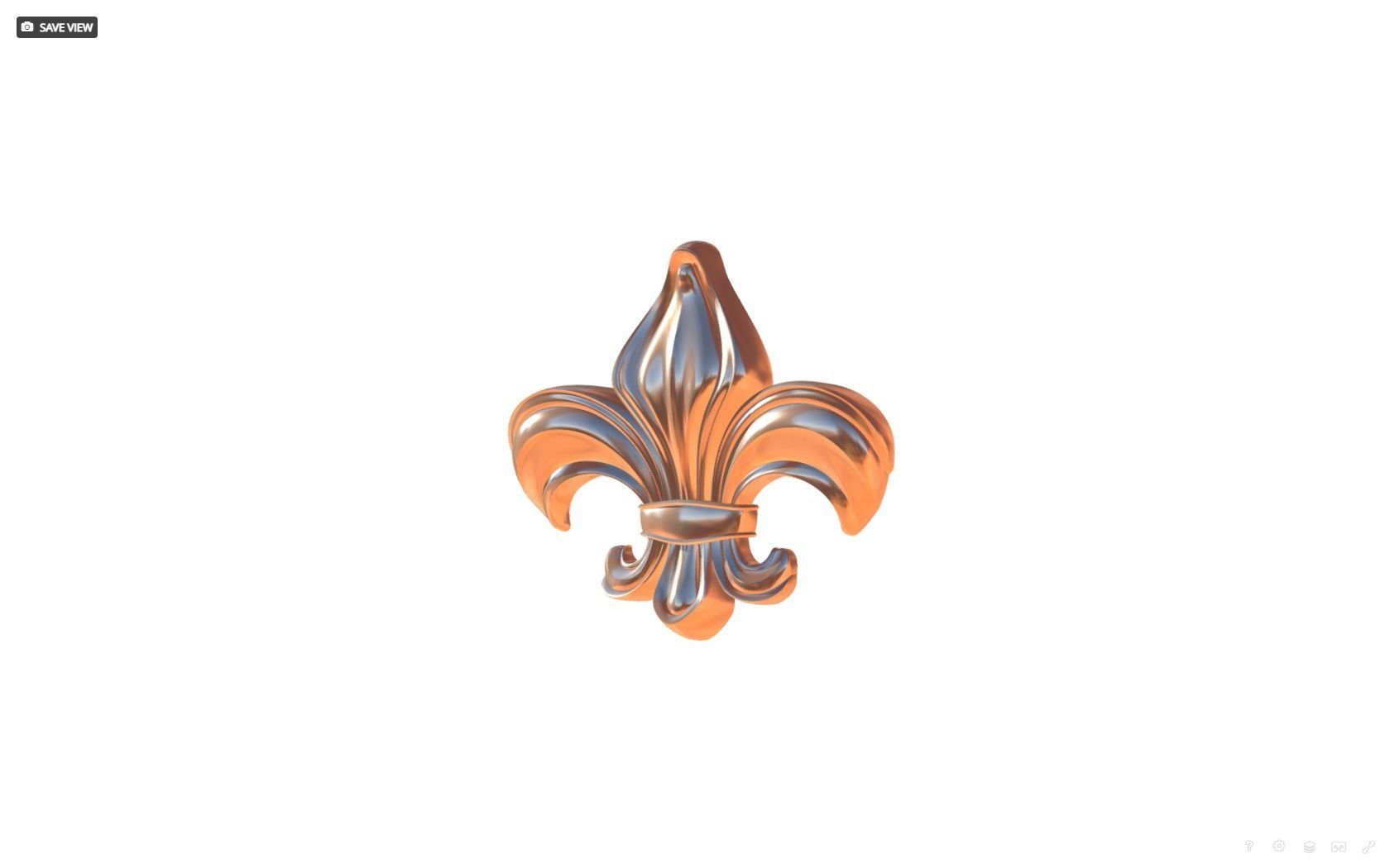 Flower Lily Fleur de lis 3D print model_26
