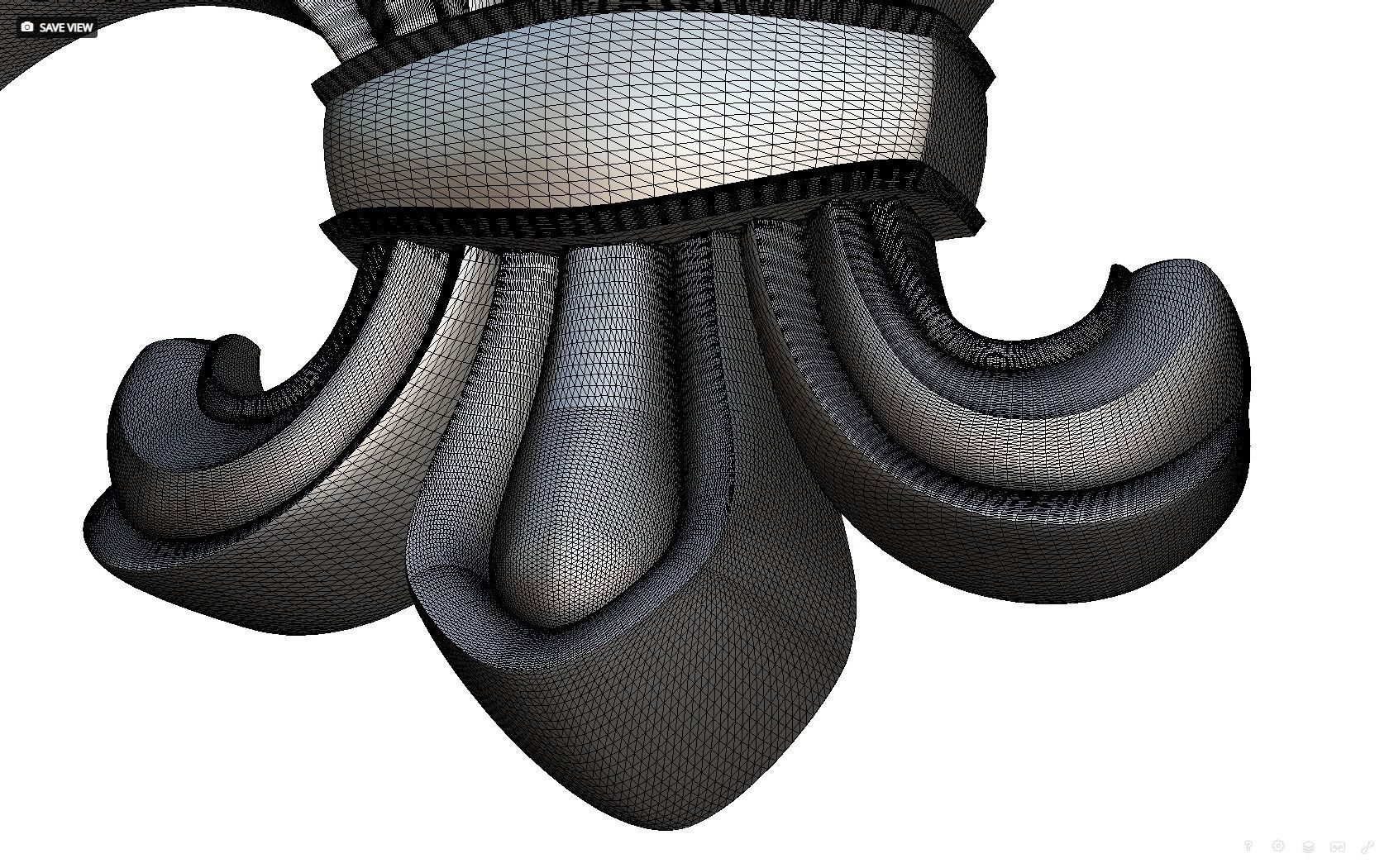 Flower Lily Fleur de lis 3D print model_16