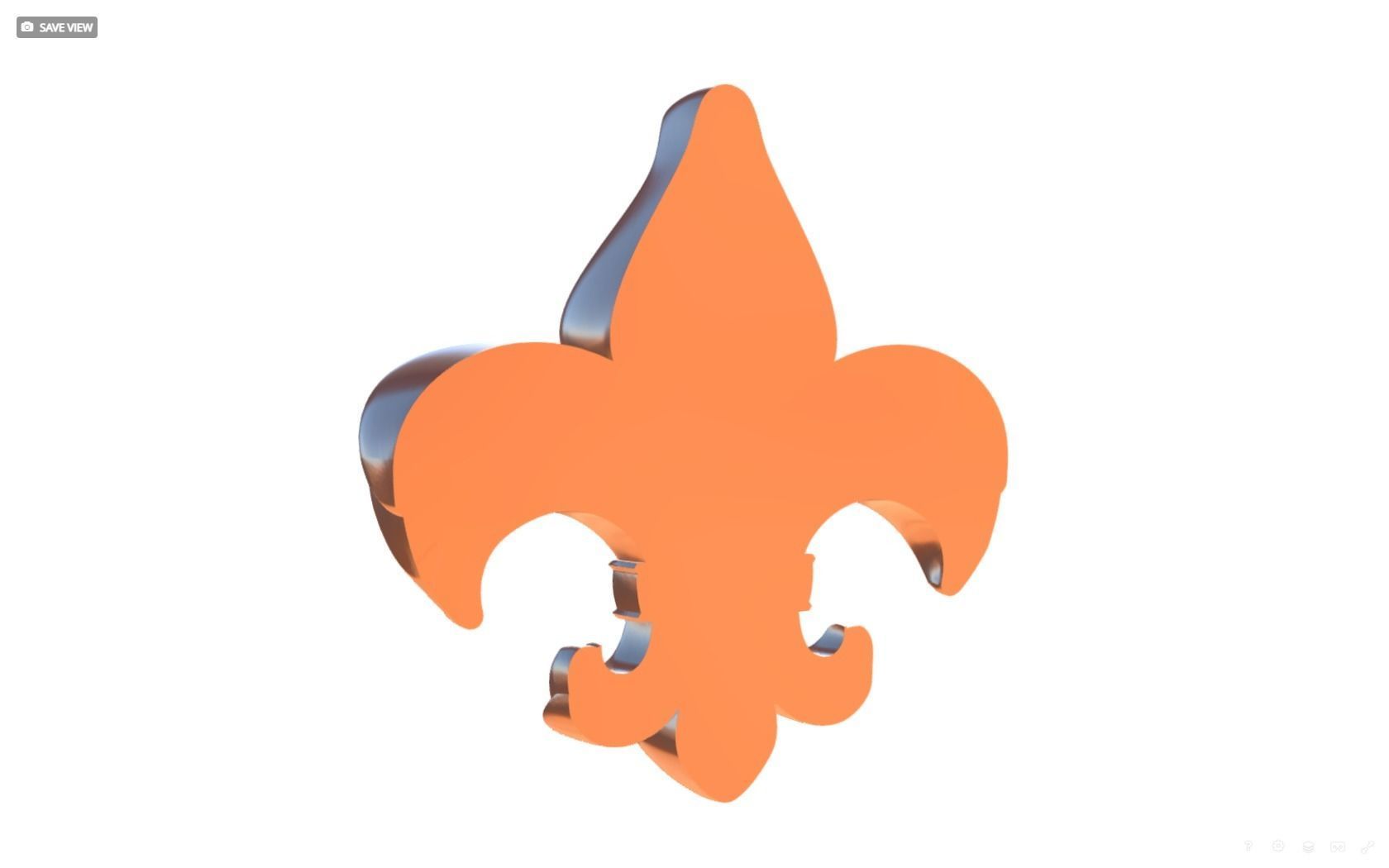 Flower Lily Fleur de lis 3D print model_6