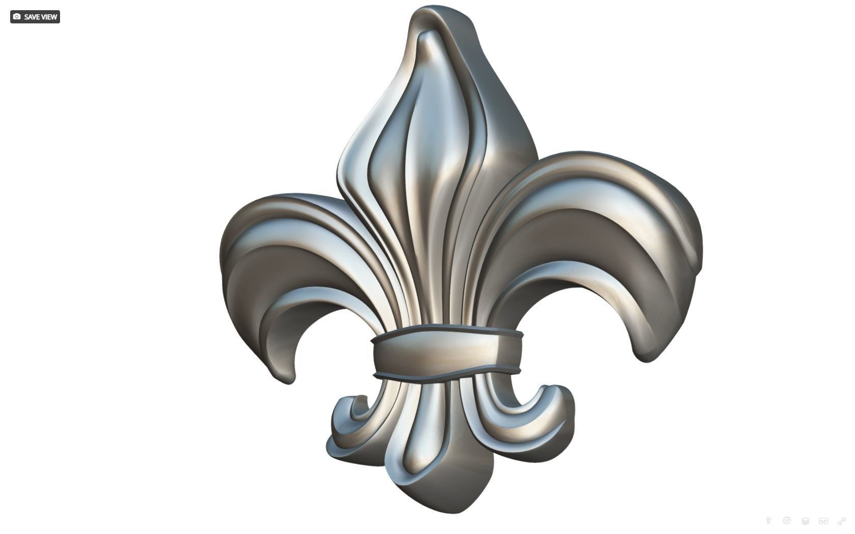 Flower Lily Fleur de lis 3D print model_21