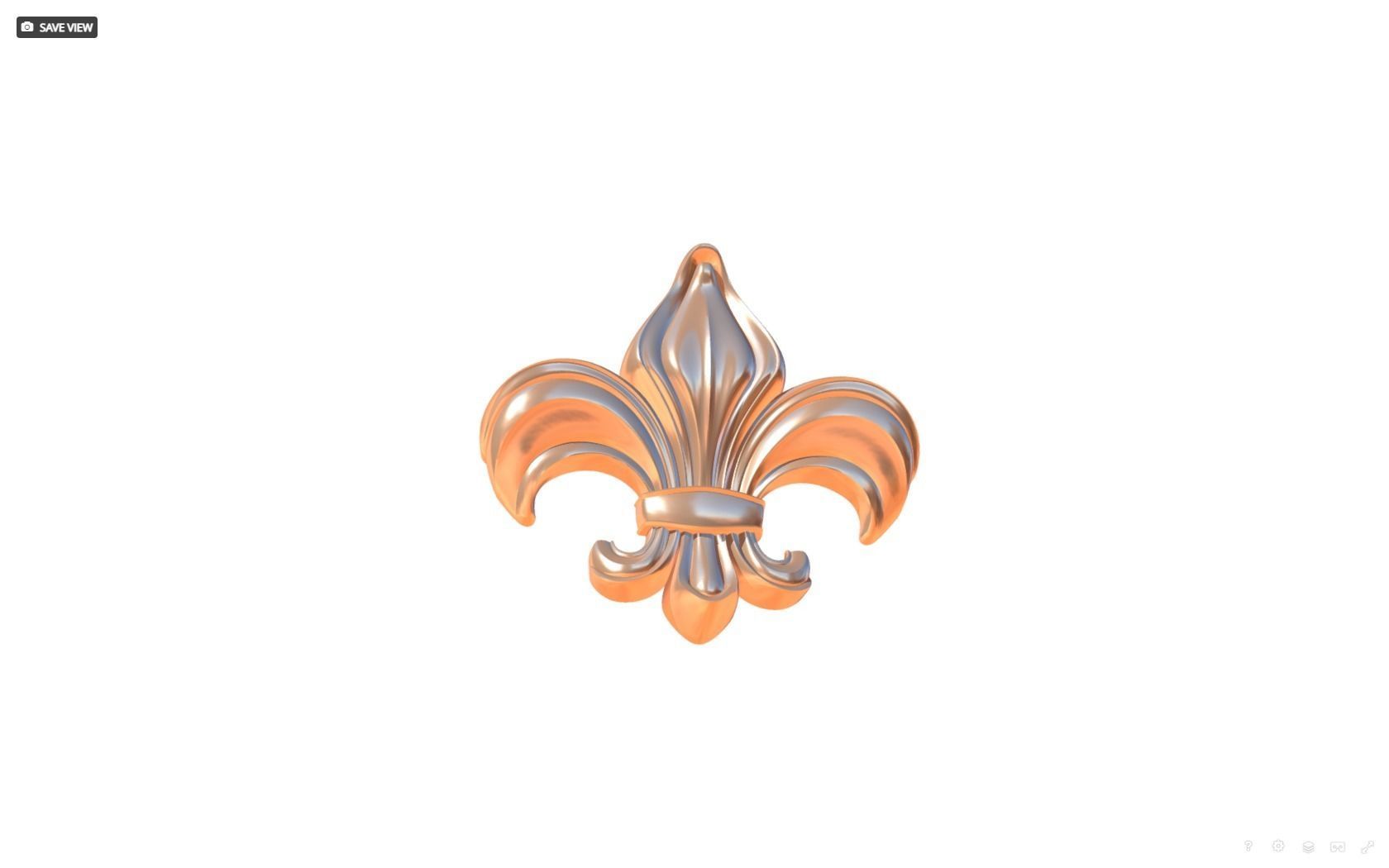 Flower Lily Fleur de lis 3D print model_25