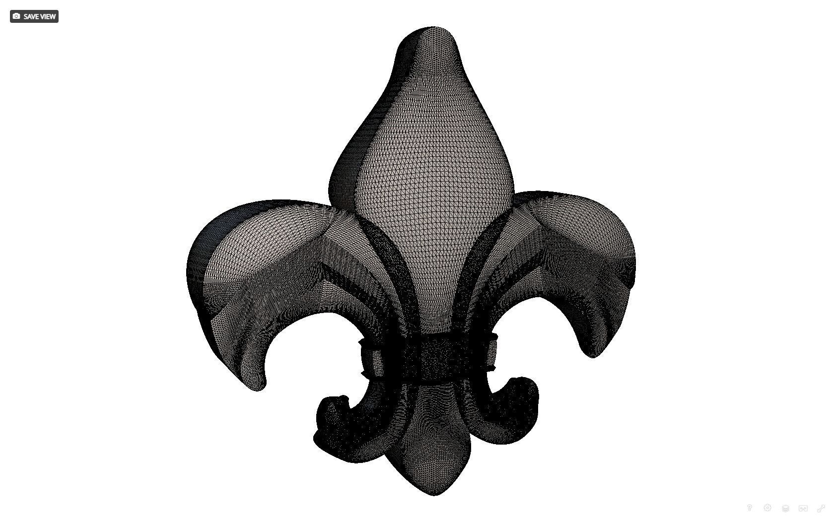 Flower Lily Fleur de lis 3D print model_18