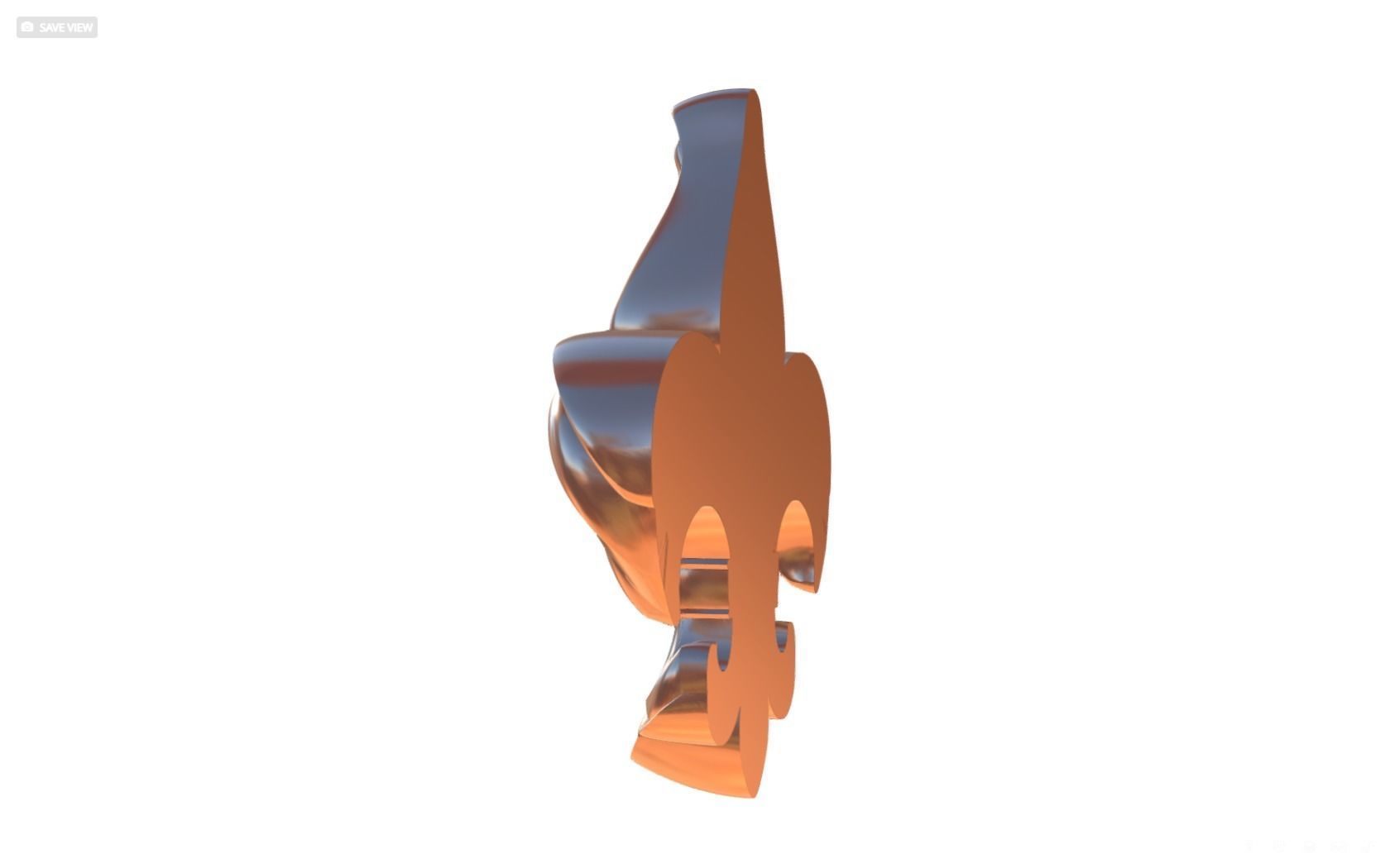 Flower Lily Fleur de lis 3D print model_5