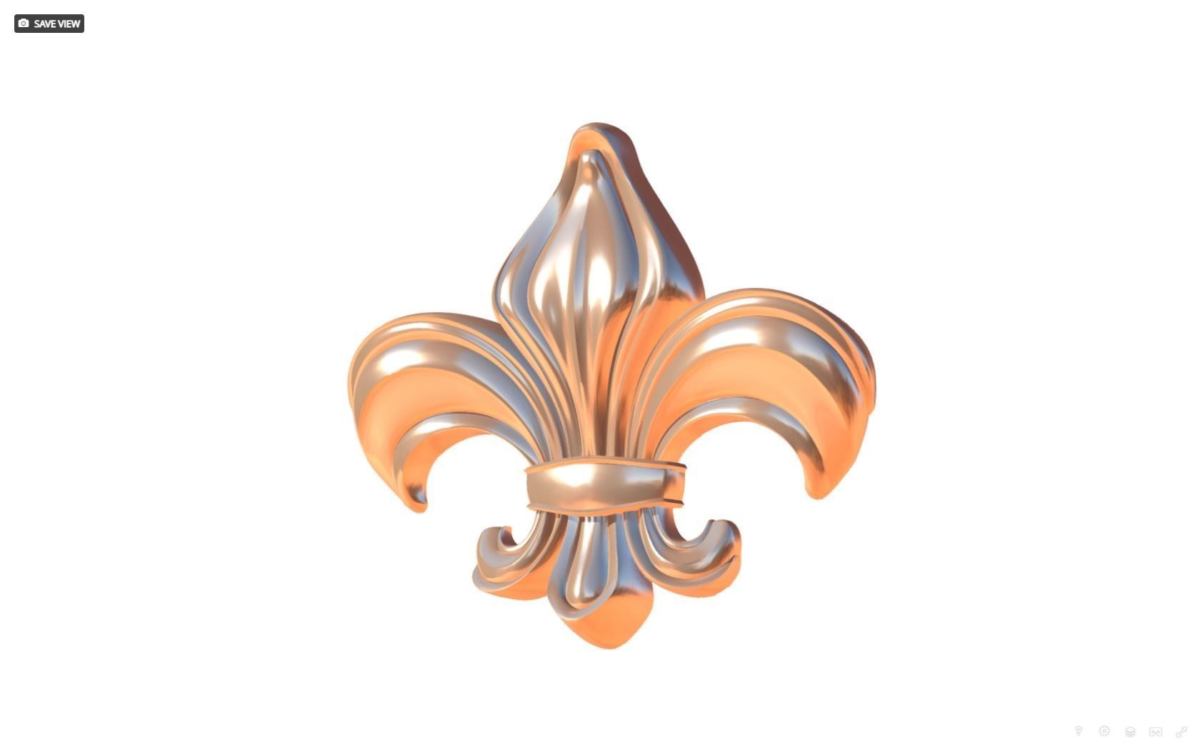 Flower Lily Fleur de lis 3D print model_23