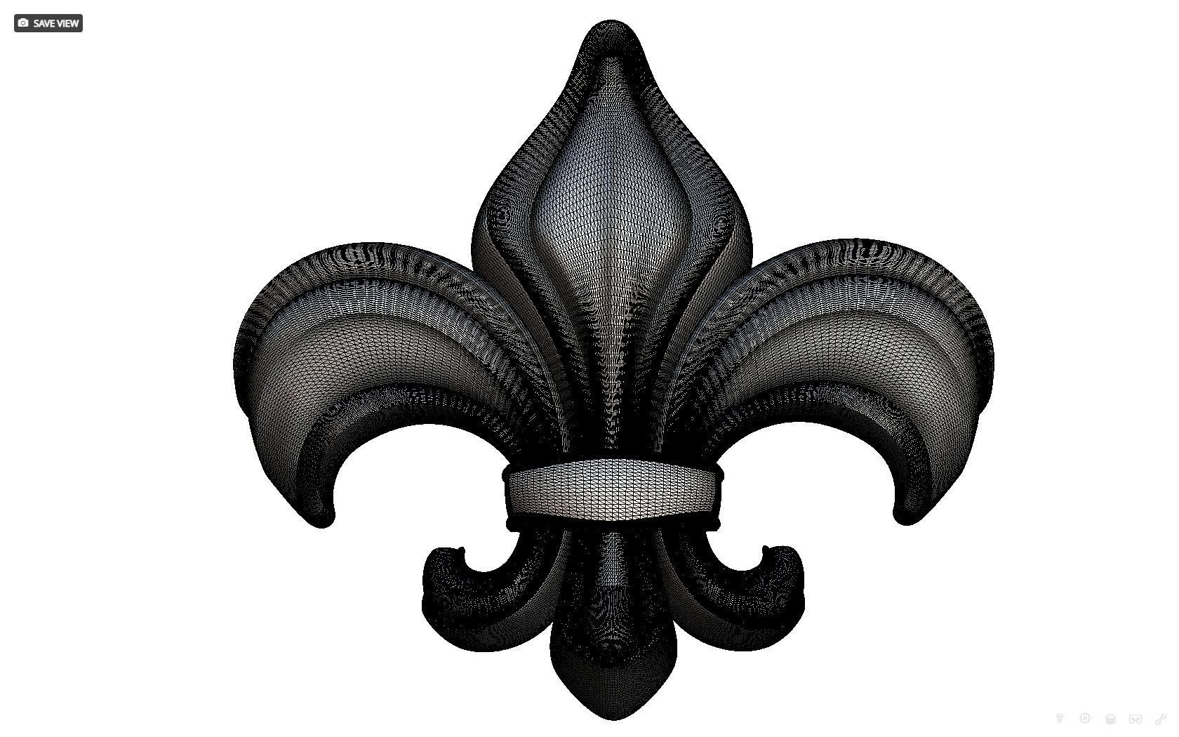 Flower Lily Fleur de lis 3D print model_12