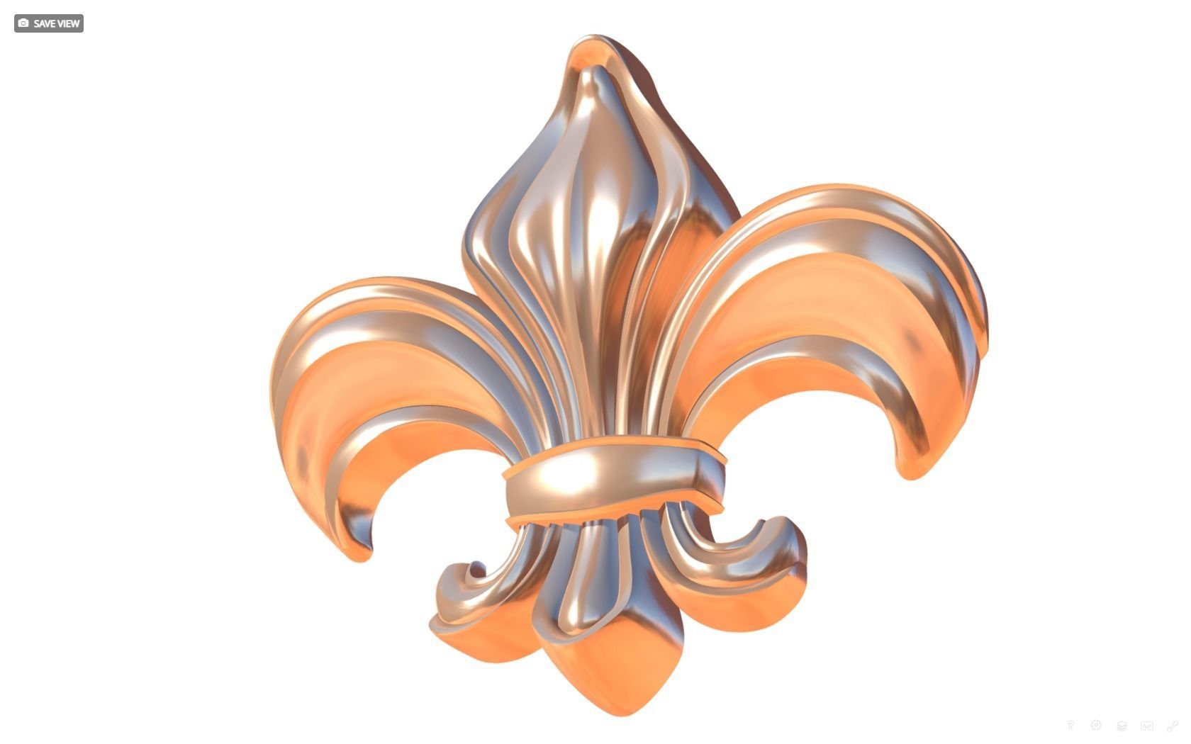 Flower Lily Fleur de lis 3D print model_13