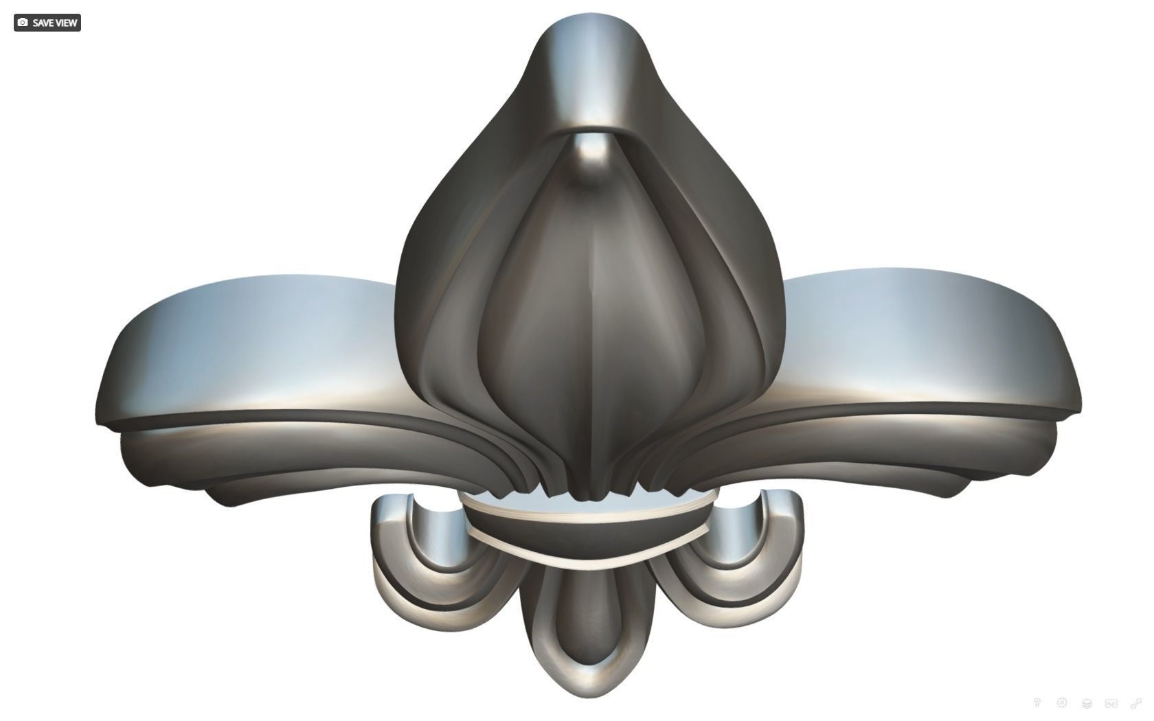 Flower Lily Fleur de lis 3D print model_22