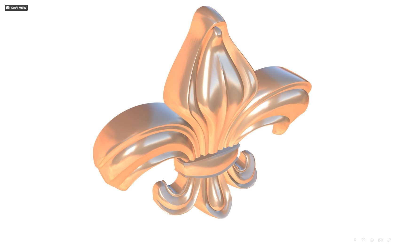 Flower Lily Fleur de lis 3D print model_9