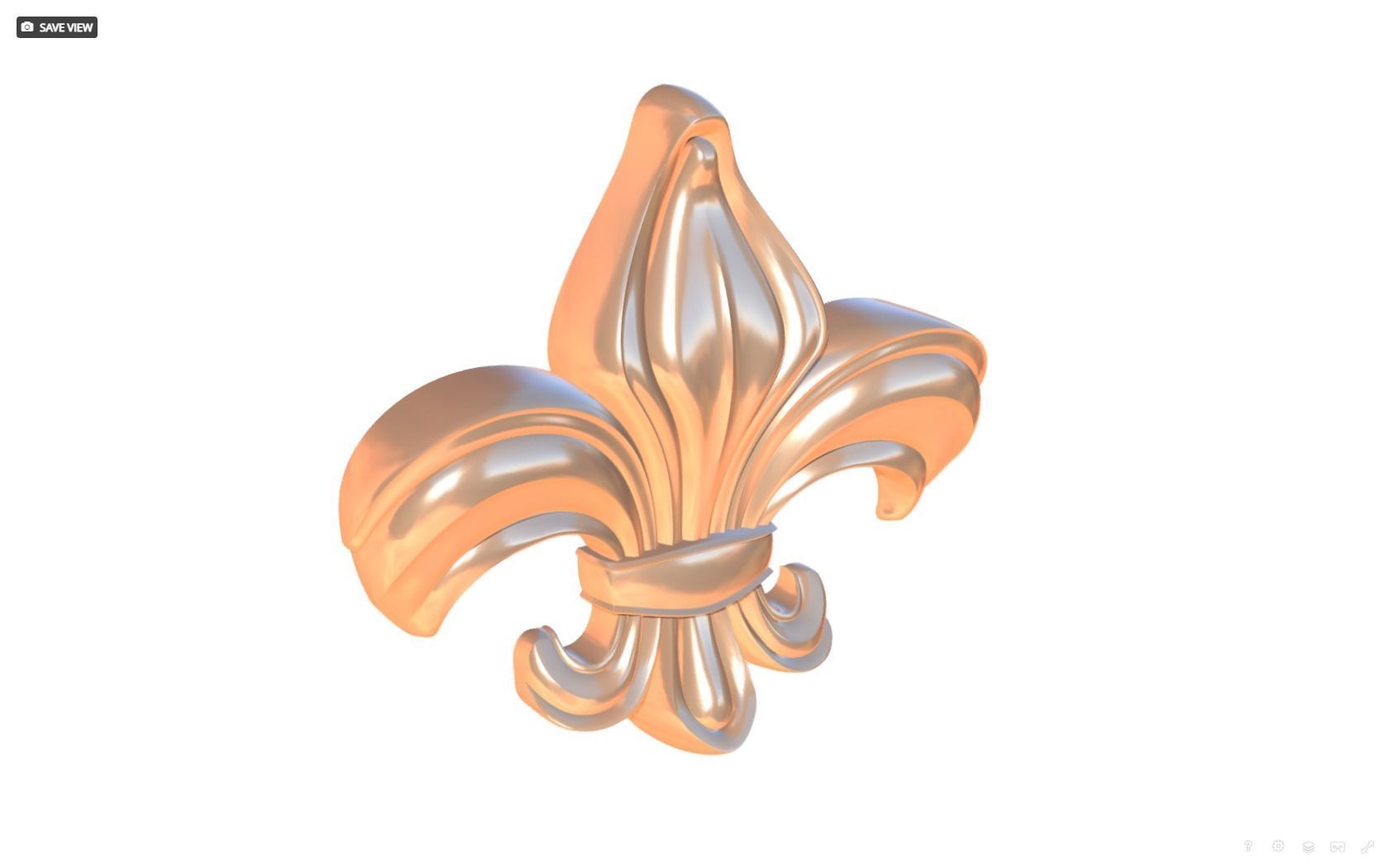 Flower Lily Fleur de lis 3D print model_1