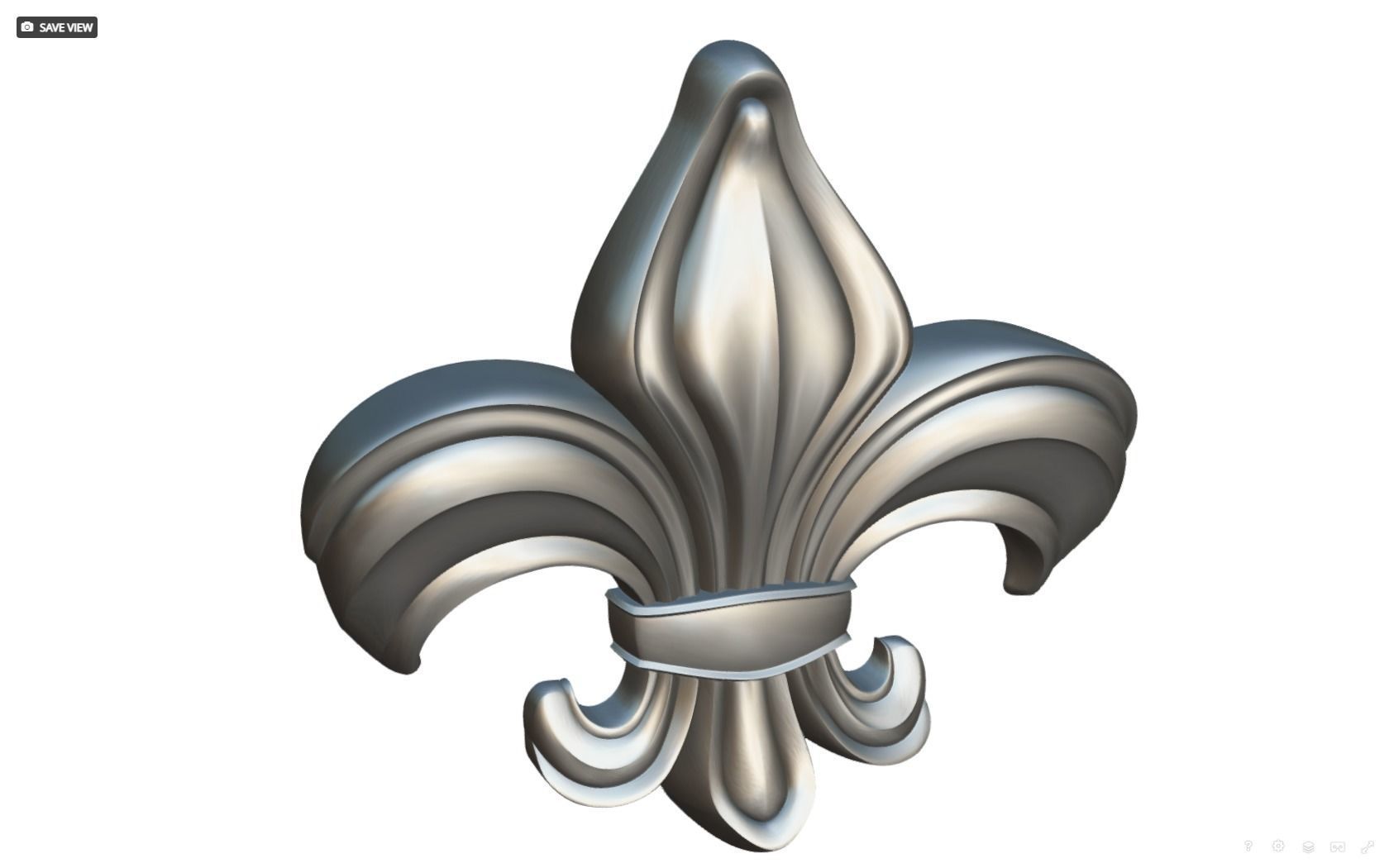 Flower Lily Fleur de lis 3D print model_10