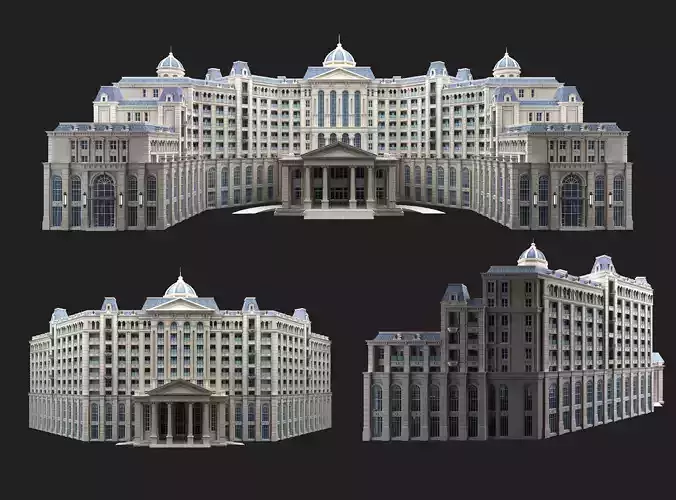 hotel building 3D model