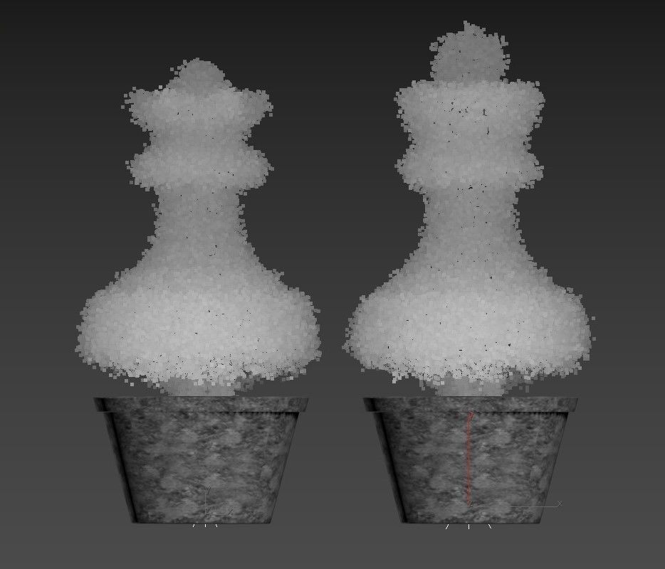 Bush plant - boxwood Low-poly 3D model_2