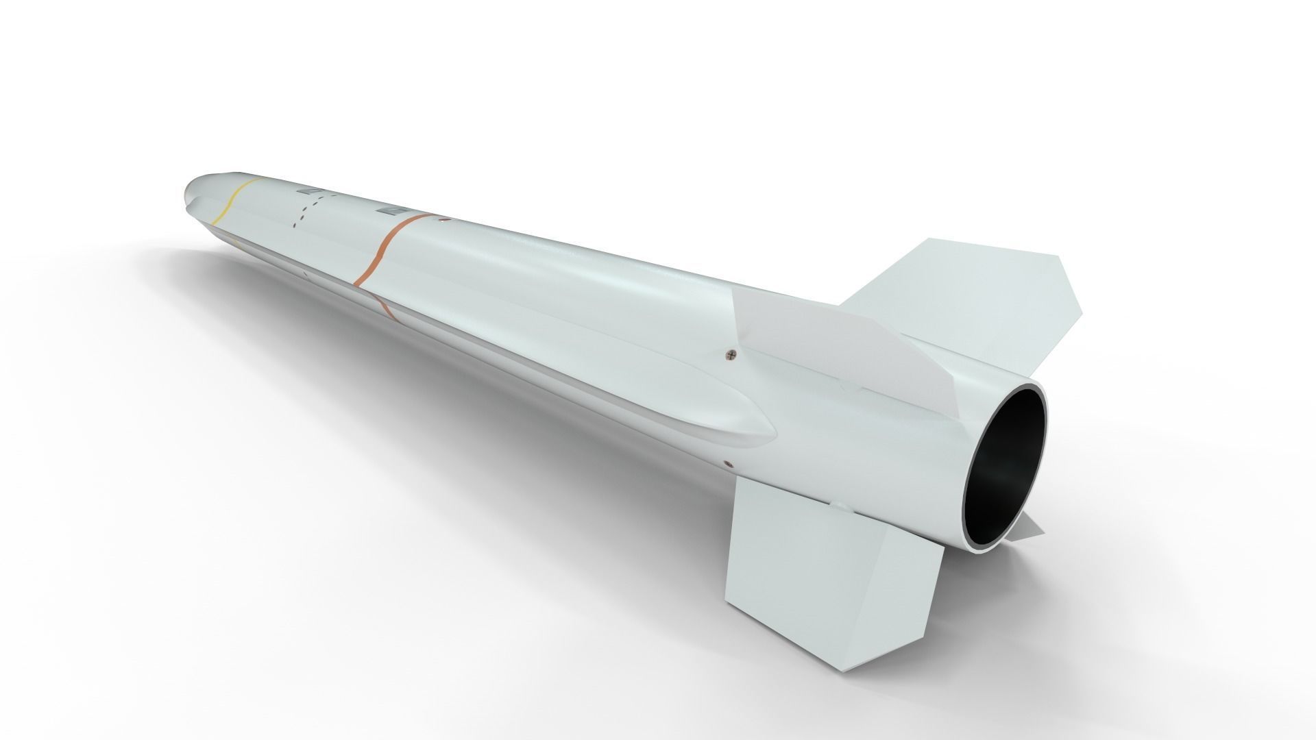 AARGM-ER missile Low-poly 3D model_2