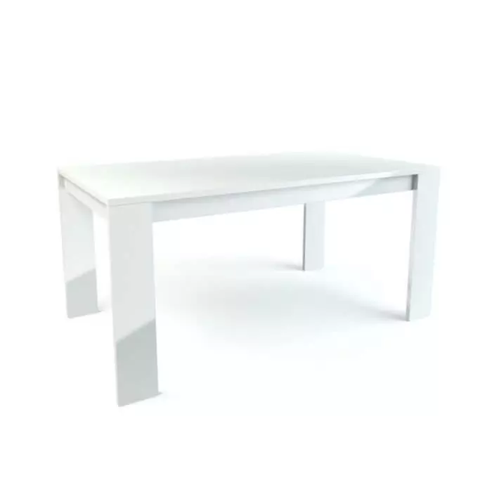 Minimalistic White Table 3D model_0