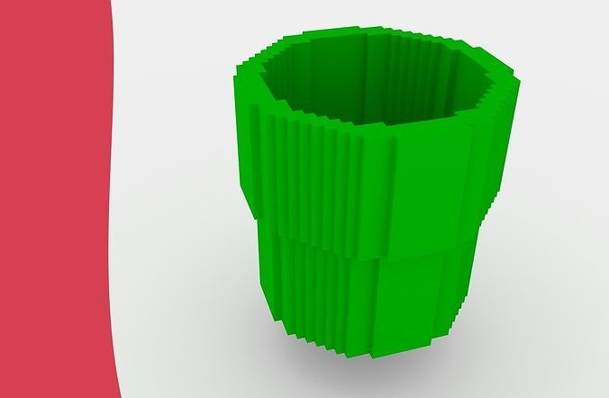 Pipe Voxel - Super Mario Bros Free low-poly 3D model