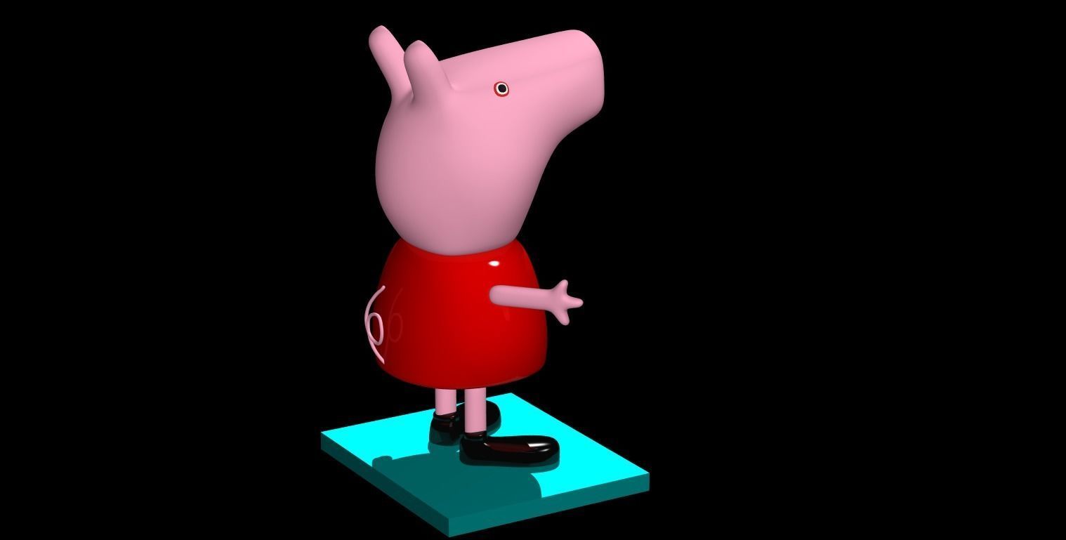 Pigs  family Low-poly 3D model_6