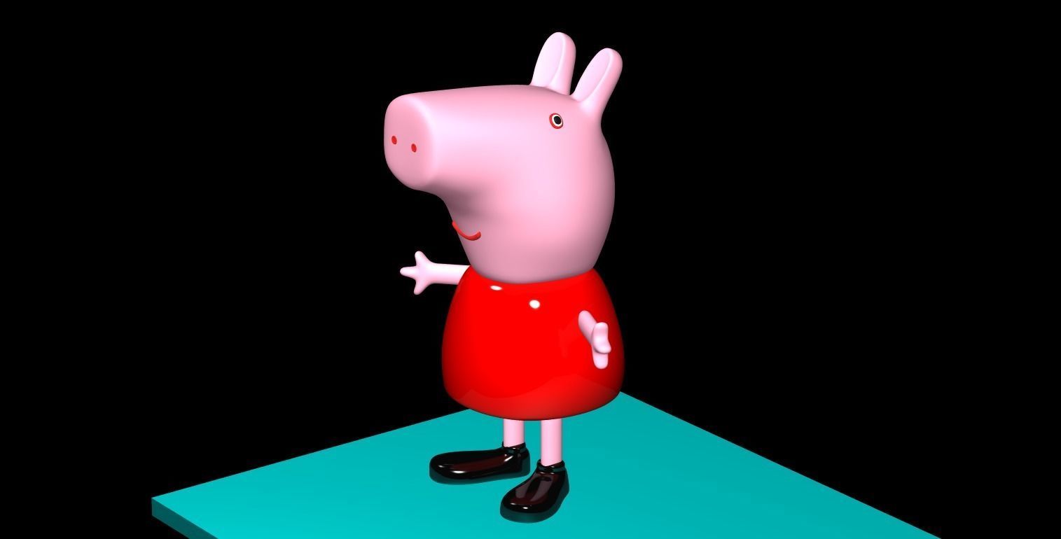 Pigs  family Low-poly 3D model_5