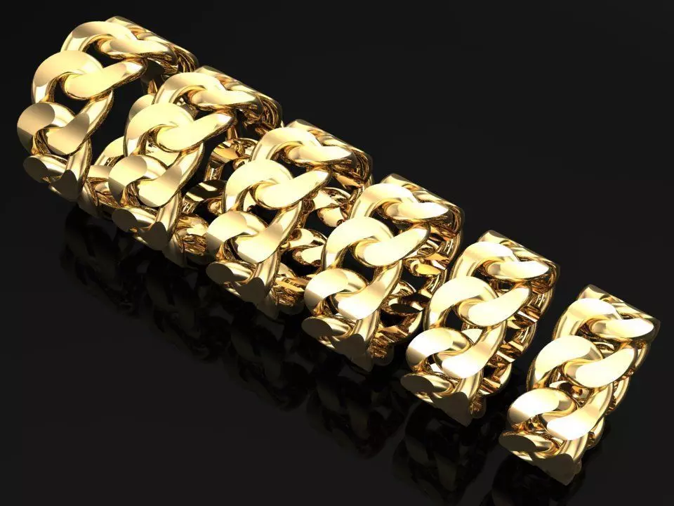 Chain ring - Miami Cuban ring - Link ring - Size 6 - 11 3D Model Collection_0