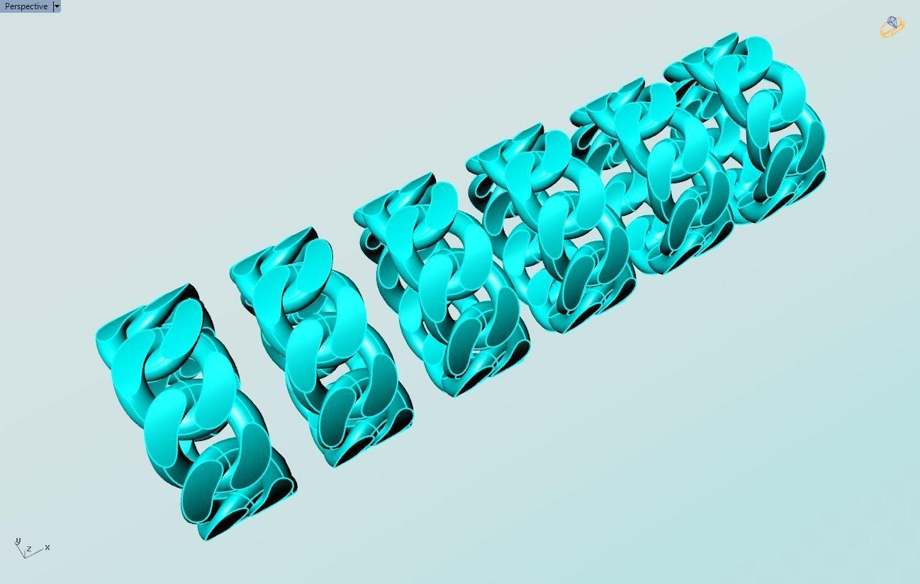 Chain ring - Miami Cuban ring - Link ring - Size 6 - 11 3D Model Collection_10