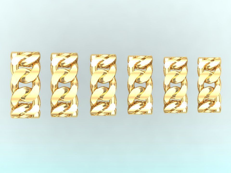 Chain ring - Miami Cuban ring - Link ring - Size 6 - 11 3D Model Collection_4