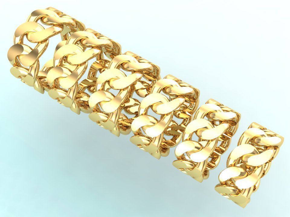 Chain ring - Miami Cuban ring - Link ring - Size 6 - 11 3D Model Collection_1
