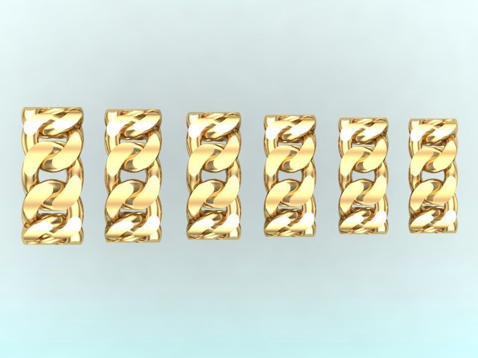 Chain ring - Miami Cuban ring - Link ring - Size 6 - 11 3D Model Collection_8