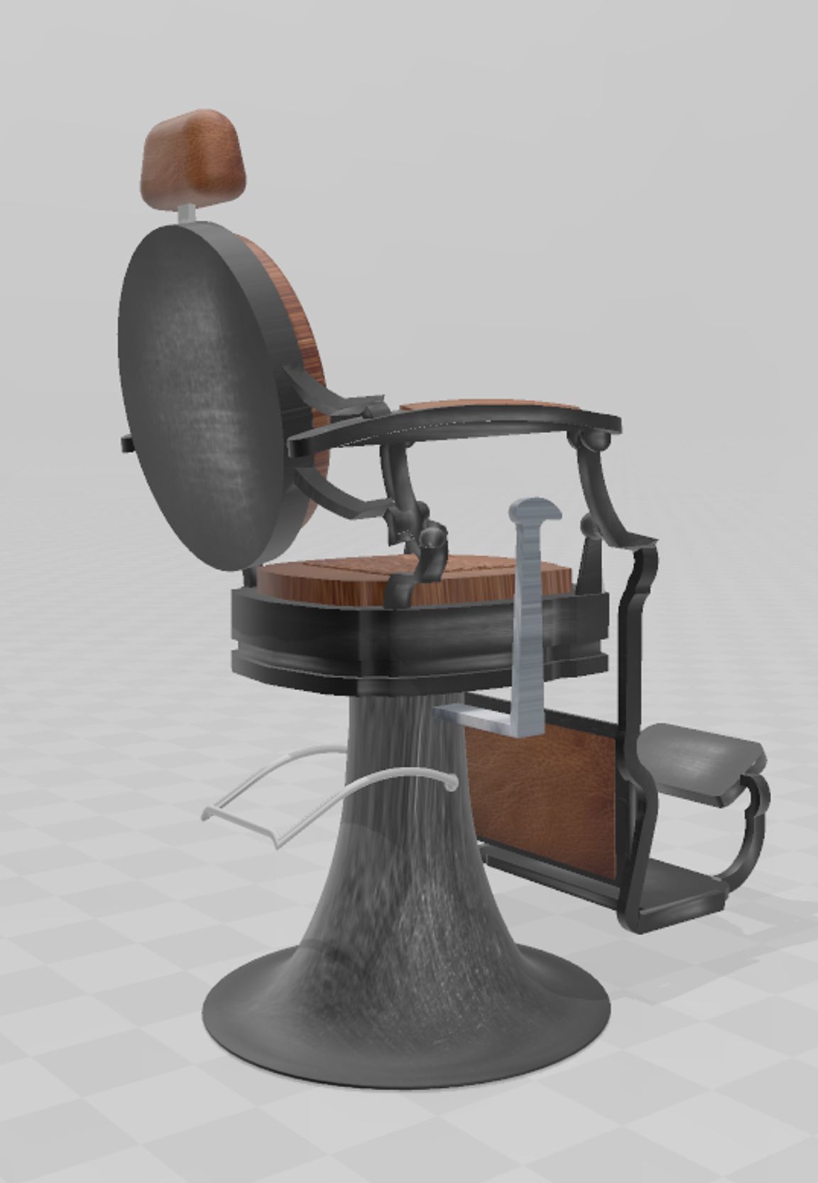 Barber Chair 3D model_1
