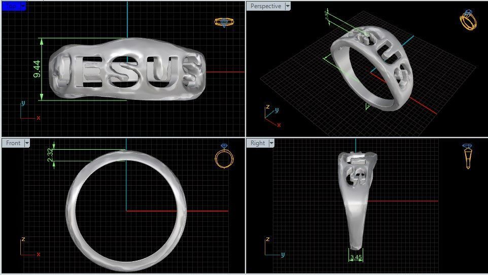 JESUS RING 3D print model_4