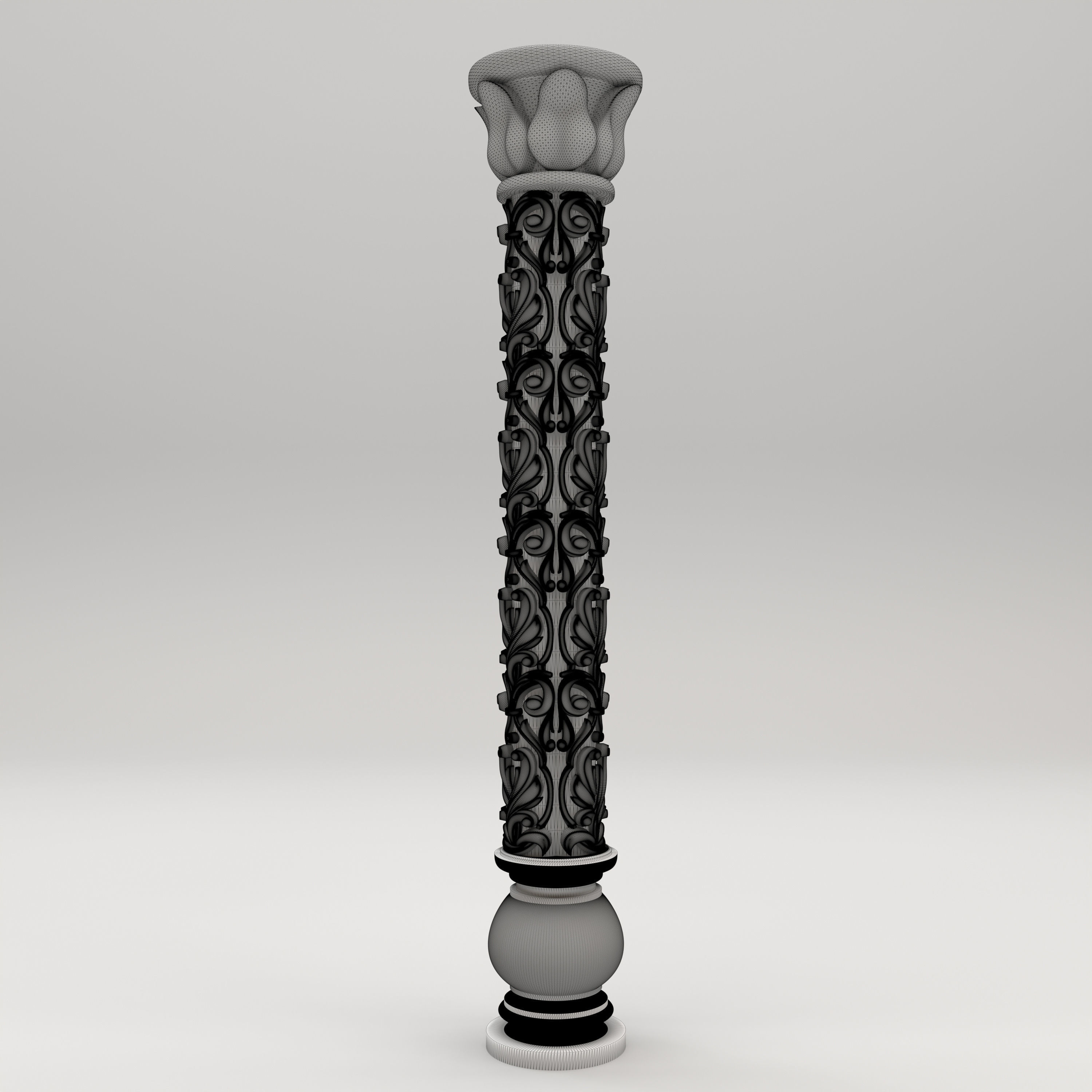 Carved Column 3D model_5