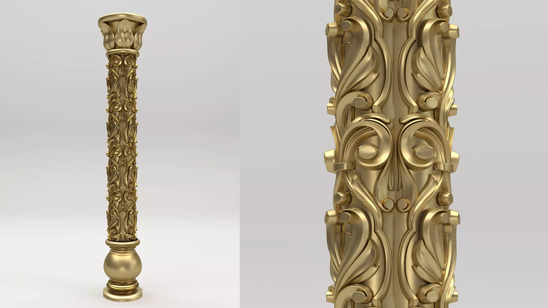 Carved Column 3D model_0